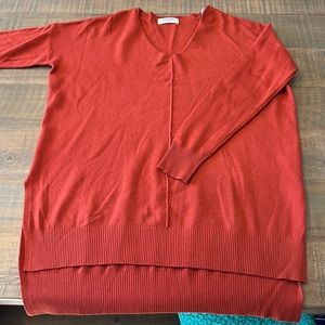 Women’s Zenana v-neck center seam sweater